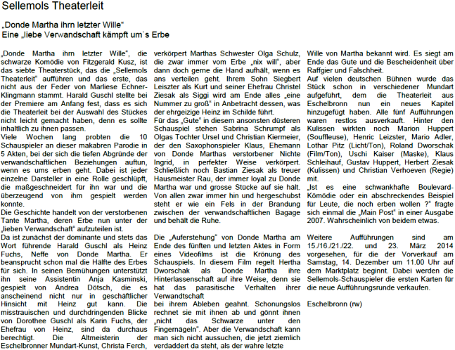 Zeitungsartikel